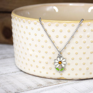 Laugh Daisy Necklace - Silver Finish