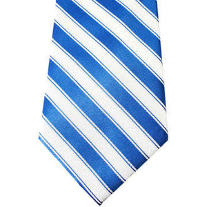 CTR Blue and White Stripe Microfiber Necktie
