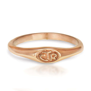CTR Micro Mini Designer Rose Gold Ring - Stainless Steel
