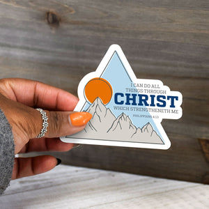 All Things Through Christ 2023 Youth Theme Vinyl Sticker for The Church of Jesus Christ of Latter-day Saints