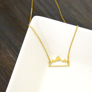 High on the Mountain Top Gold Necklace by Ringmasters