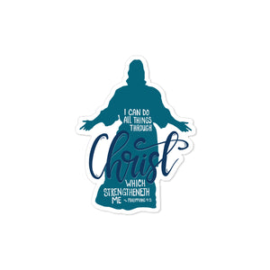 All Things Through Christ 2023 Youth Theme Christus Vinyl Sticker for The Church of Jesus Christ of Latter-day Saints