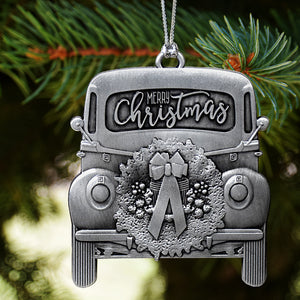Vintage Truck - Merry Christmas Ornament