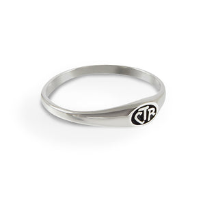 CTR Micro Mini Designer Antiqued Ring - Sterling Silver