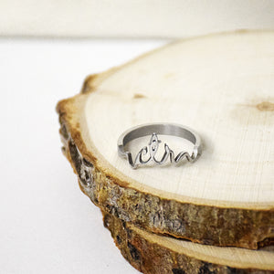 CTR Cursive Ring - Stainless Steel