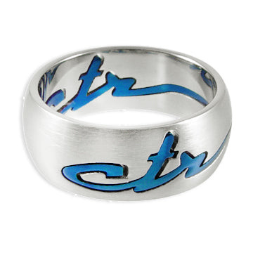 CTR Signature Blue Ring - Stainless Steel