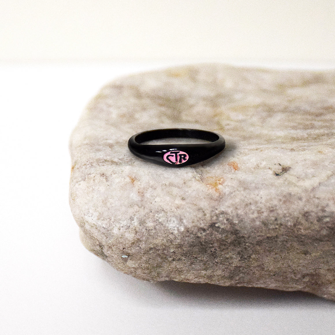 CTR Micro Mini Pink Black Ring - Stainless Steel