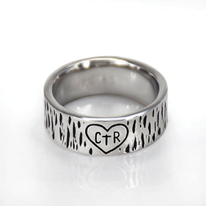 CTR Carved Heart Ring - Stainless Steel