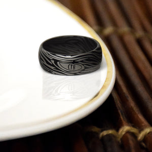 CTR Men's Designer Damascus Ring - Tungsten Carbide