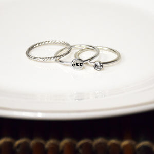 CTR Stackable Shimmer Ring - Stainless steel