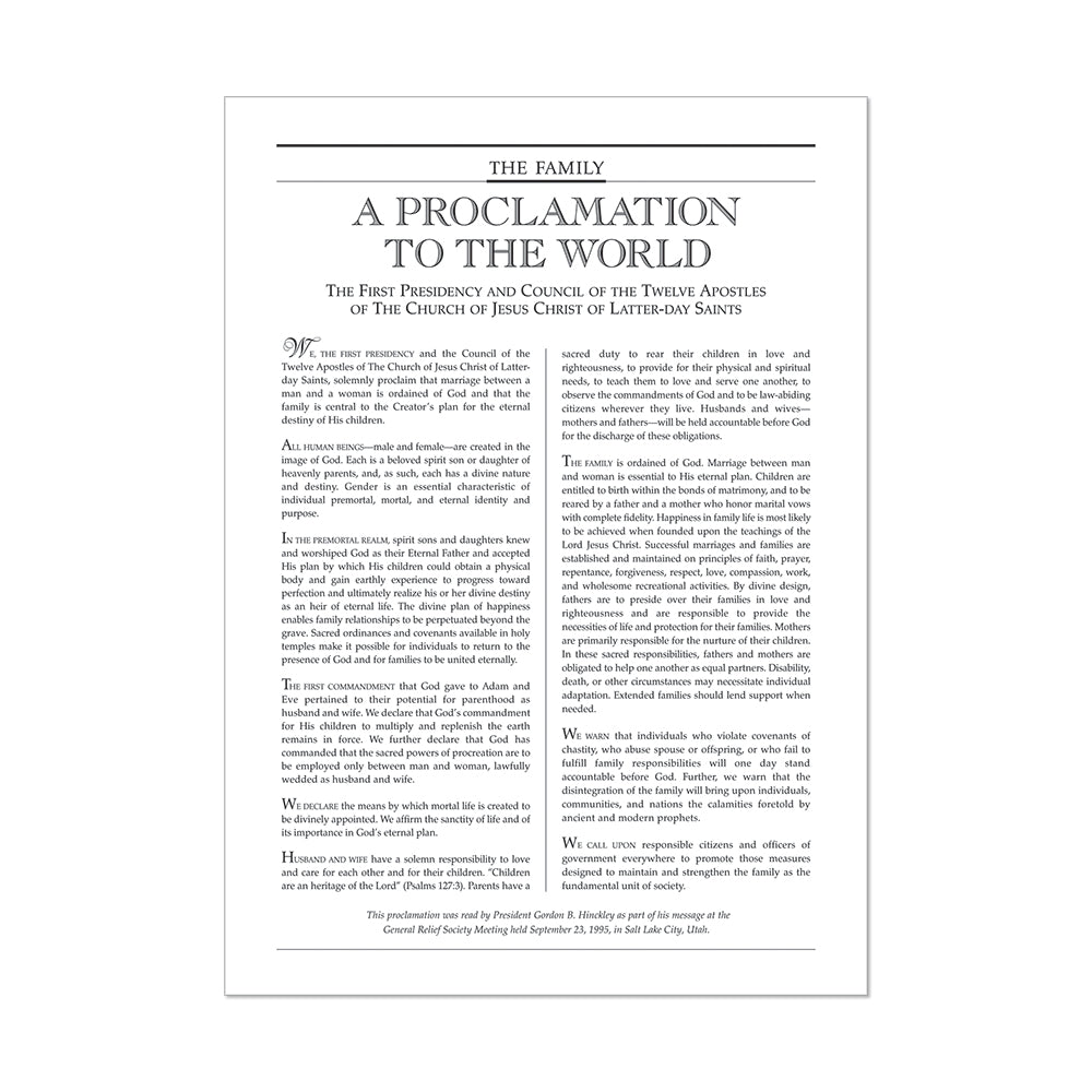 The Family Proclamation - Shop Ringmasters the-family-proclamation-shop-ringmasters