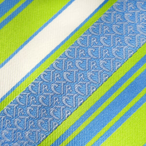 Men's CTR Green and Blue Stripe Microfiber Necktie