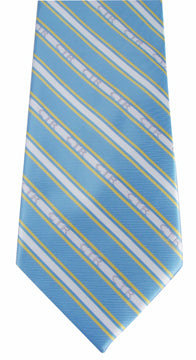 CTR Blue and Yellow Boys' Microfiber Tie