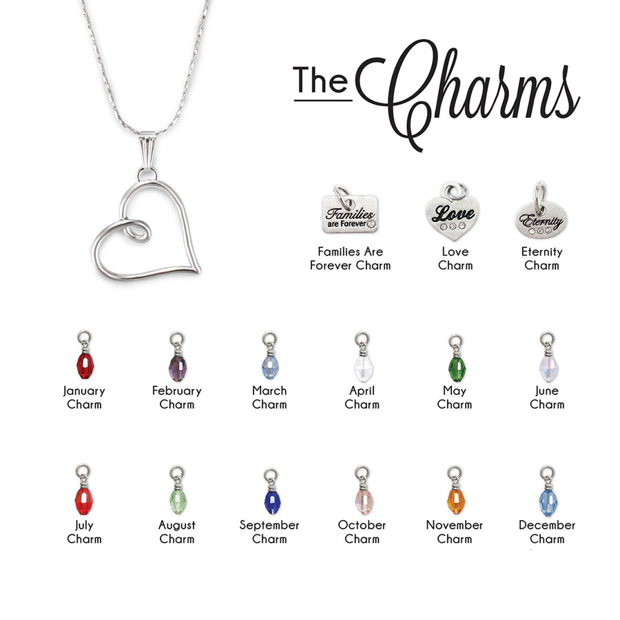 Heart Initial Charm Necklace - CTR Rings for Women & Girls - Ringmasters Jewelry and LDS Gifts