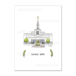 Temple Prints Illustrations (Click to Select Temples)