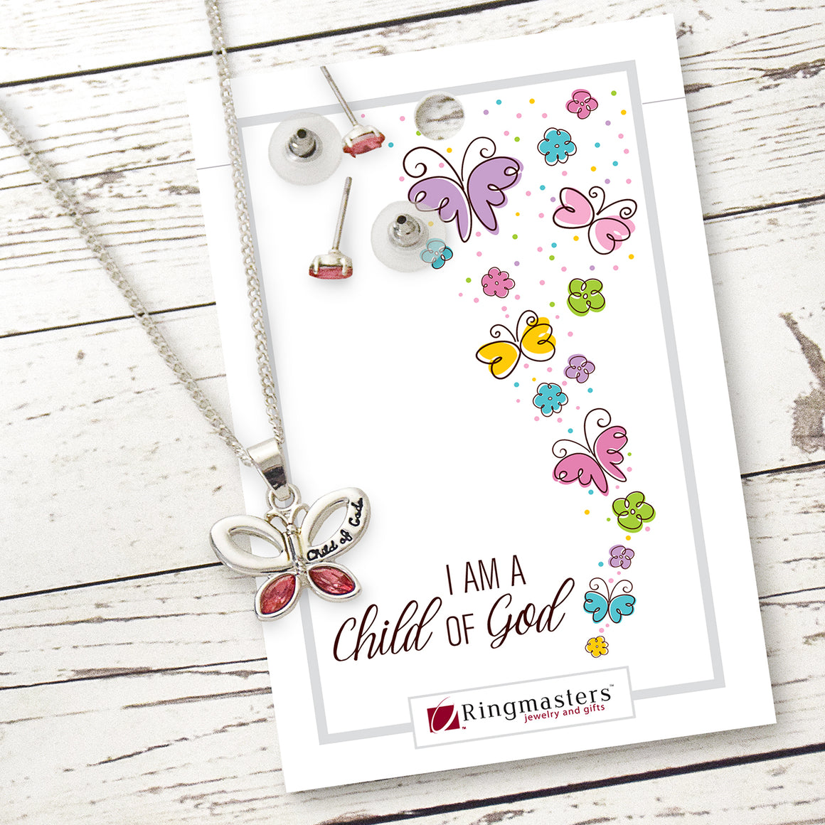 Child of God - Butterfly Necklace and Earring Set