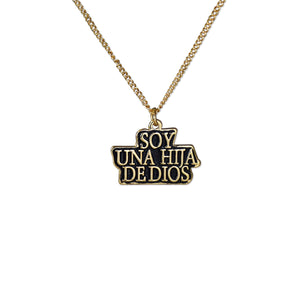 Soy Una Hija de Dios - Spanish - I Am A Child of God gold finish necklace