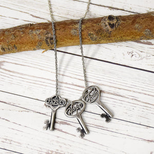 Faith Hope Charity - 3 Charm Necklace