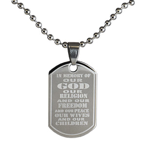 Title of Liberty - Dog Tag Necklace