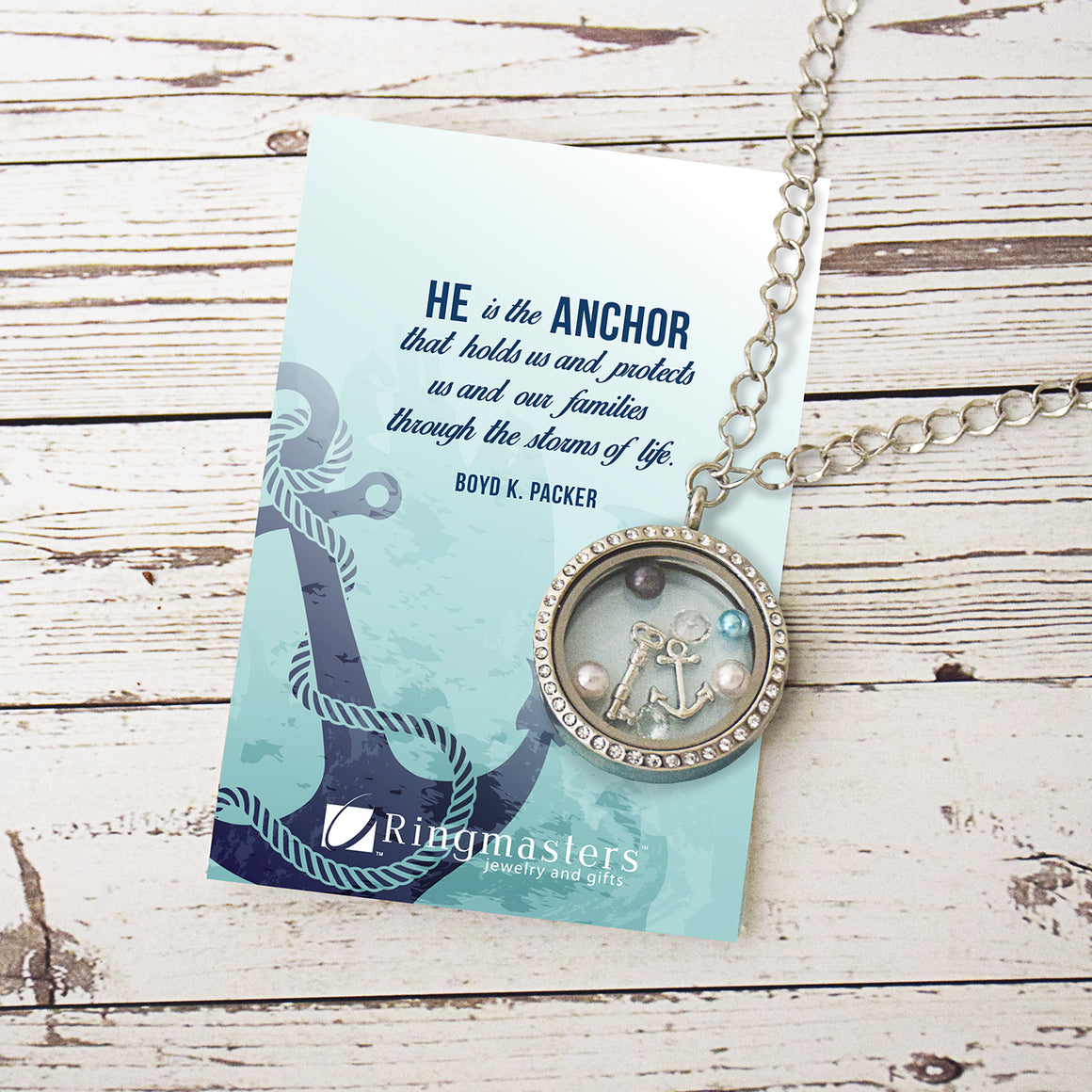 He is the Anchor - Living Locket Necklace