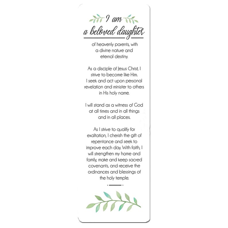 Young Women Theme Bookmark