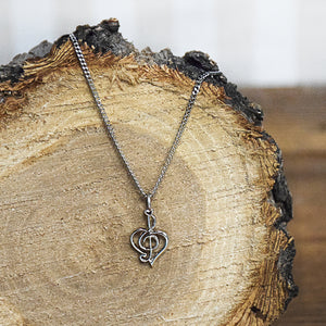 Song of the Heart - Silver Finish Necklace