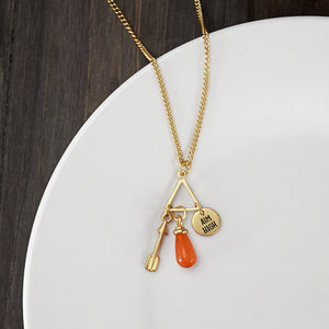 Aim High Necklace - Gold Finish Charm Necklace