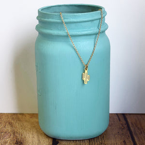 Be A Cactus Dainty Necklace (Gold or Silver)