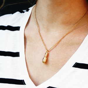 Be A Pineapple - Gold Finish Necklace
