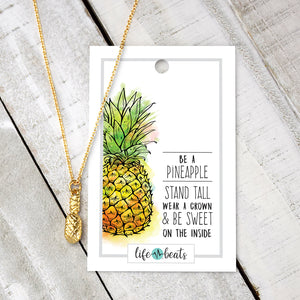 Be A Pineapple - Gold Finish Necklace