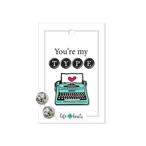 You're My Type Enamel  Typewriter Pin