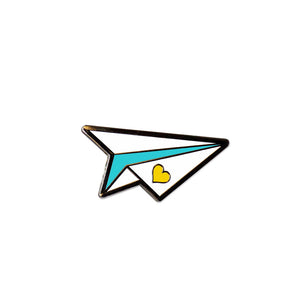 Paper Airplane Enamel Pin