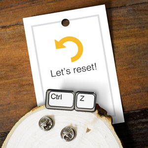 Let's Reset - CTRL Z Enamel Pin