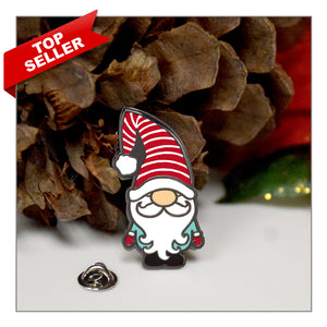 Christmas Gnome Enamel Pin