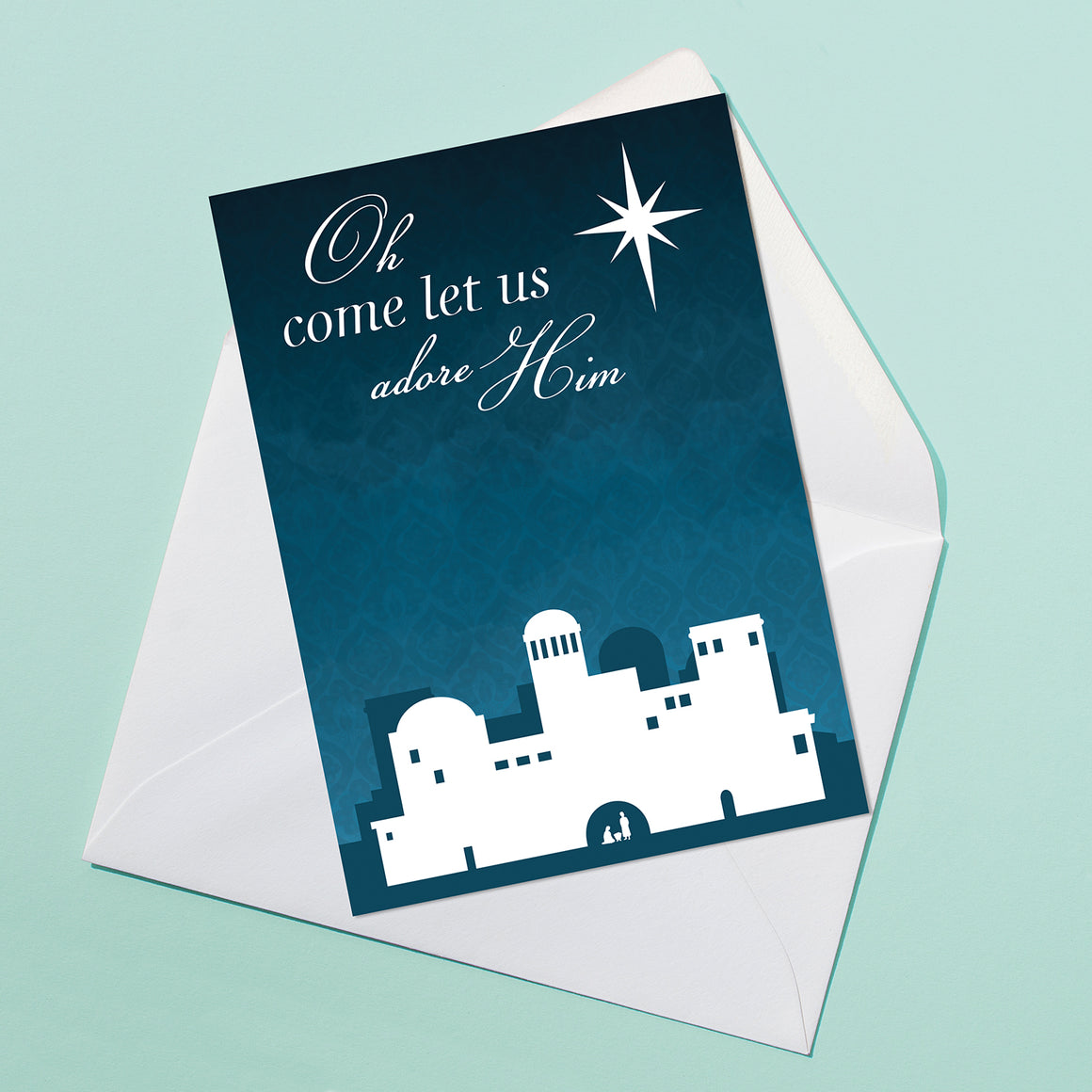 Oh Come Let Us Adore Him Greeting Card