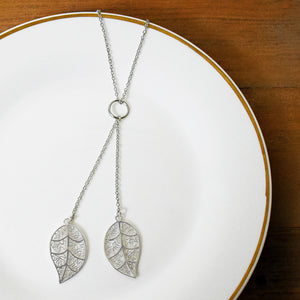 You are Enough Double Leaf Necklace